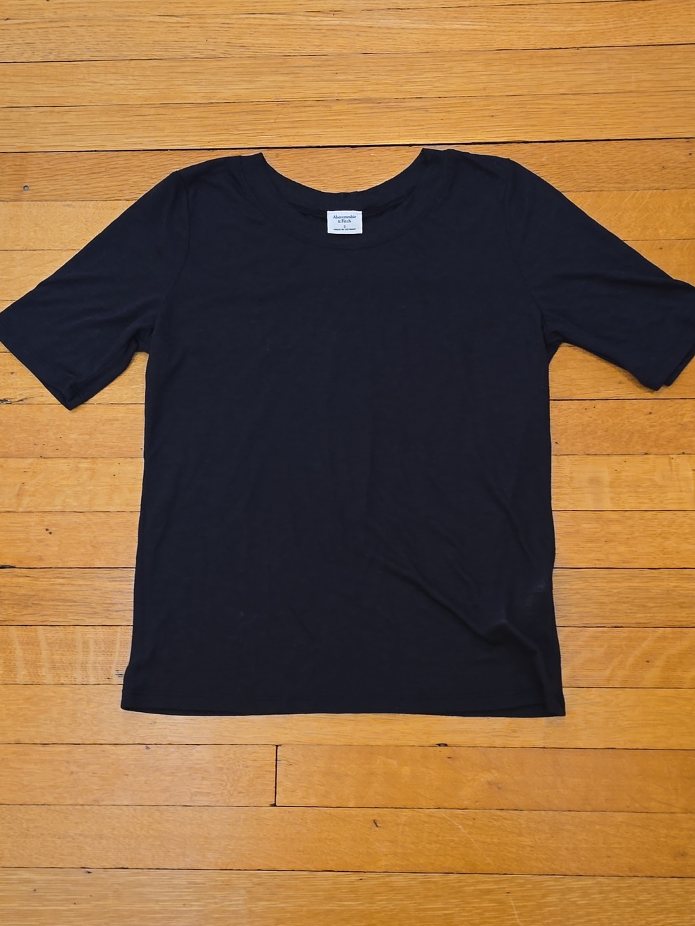 Abercrombie & Fitch, Featherweight Crewneck Short Sleeve T-Shirt Blk, EUC, W's S
